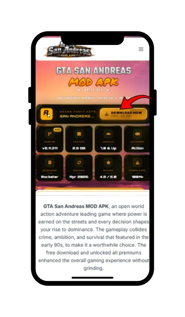 How to download GTA San Andrea MOD For Android?